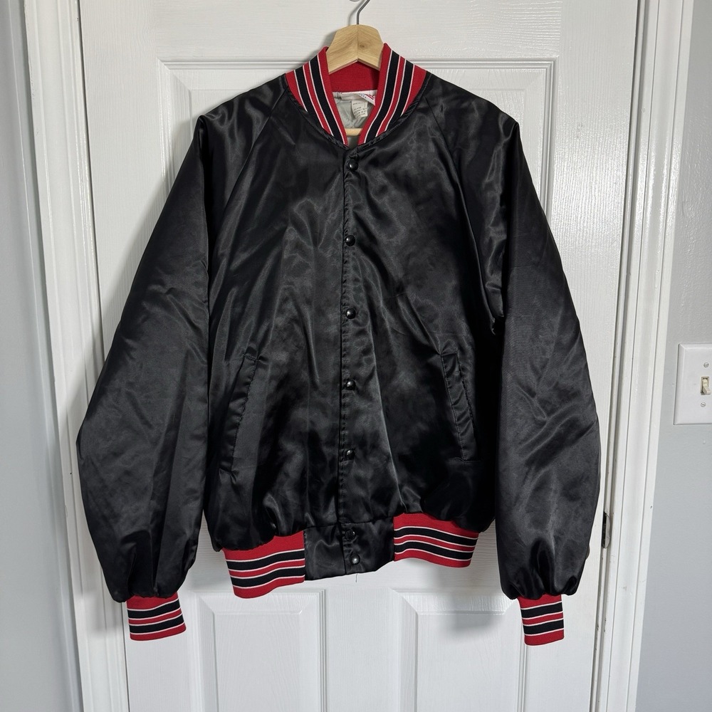 Vintage Hartwell Georgia Bulldogs Satin Varsity Jacket Men's M 38-40 USA Made